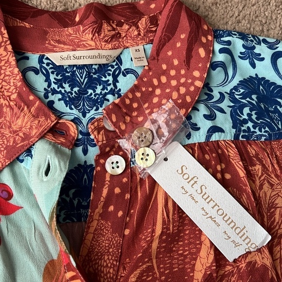 NWT Soft Surroundings Hermosa Tunic Button Up Shirt - Picture 5 of 10